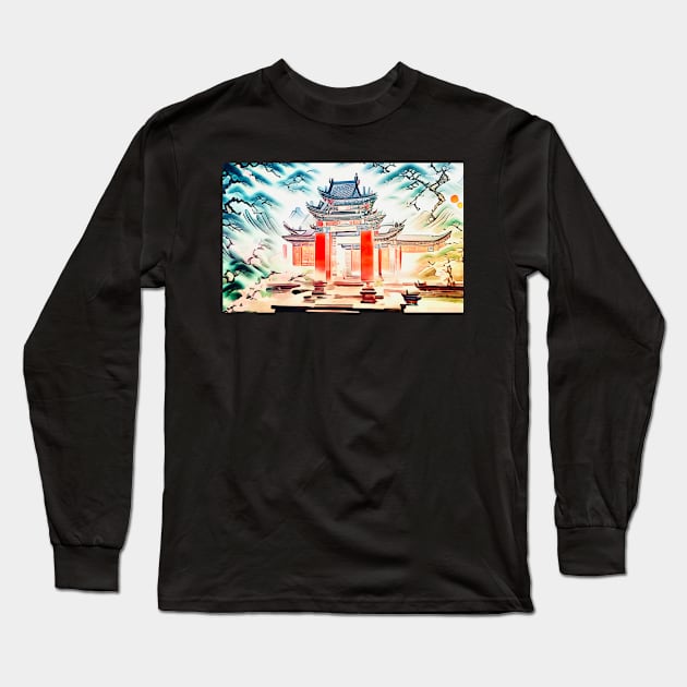 Temple complex in Asia Long Sleeve T-Shirt by Zamart20